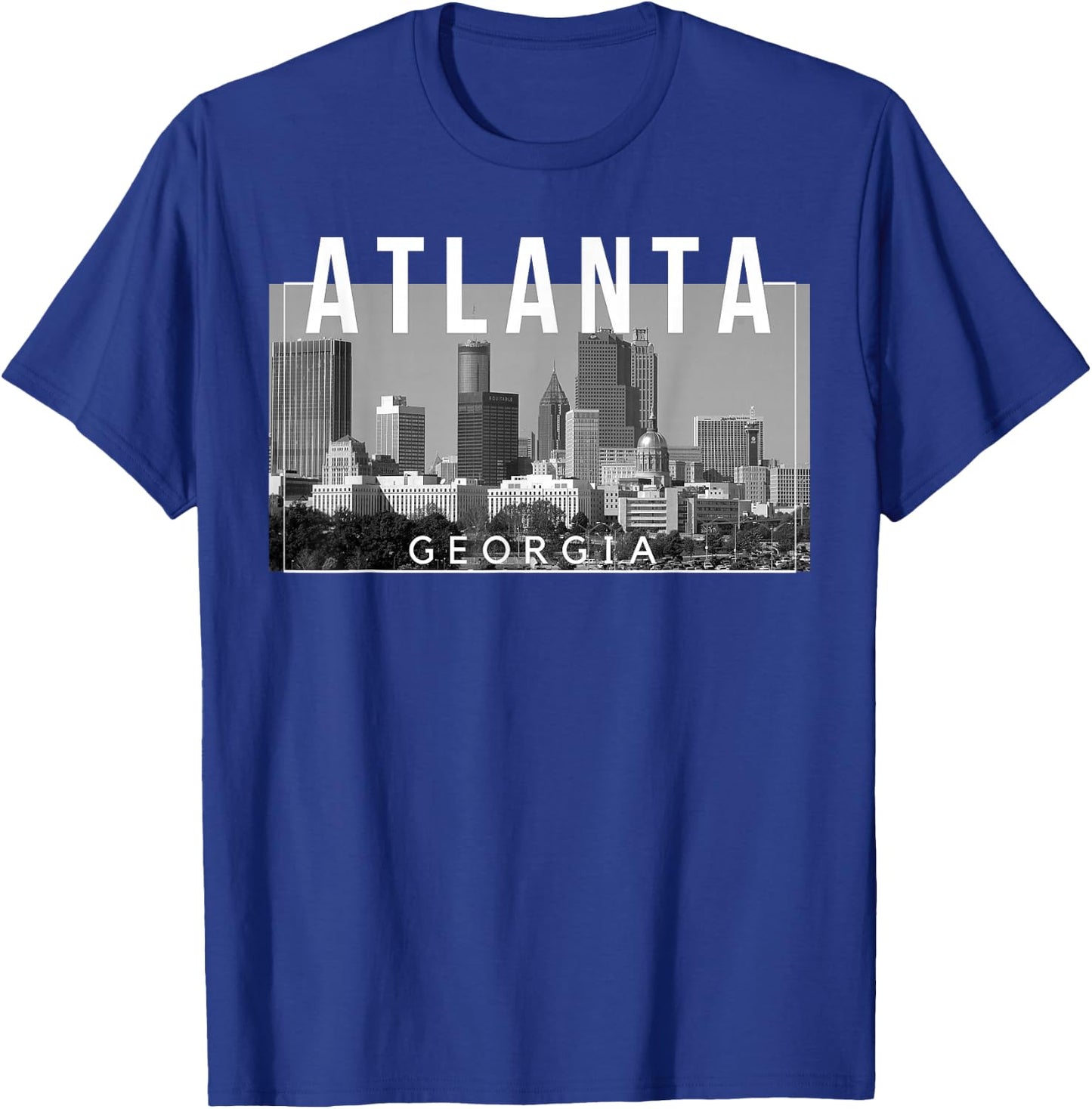 Atlanta Georgia ATL The A Gate City Skyline T-Shirt - T-Shirt | Royal