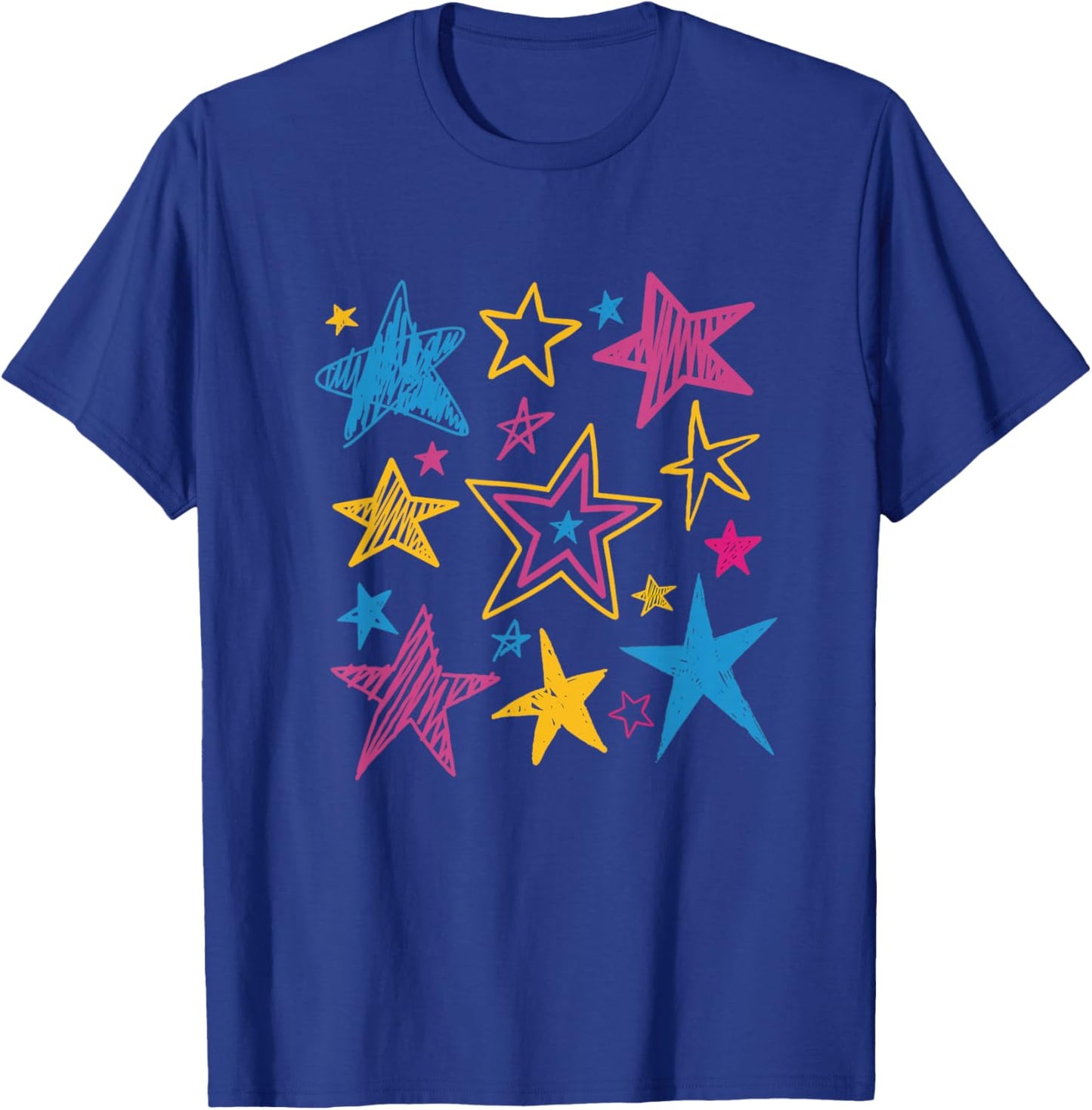 Subtle Pansexual Pride Stars Pan LGBTQ Pride Month T-Shirt - T-Shirt | Royal