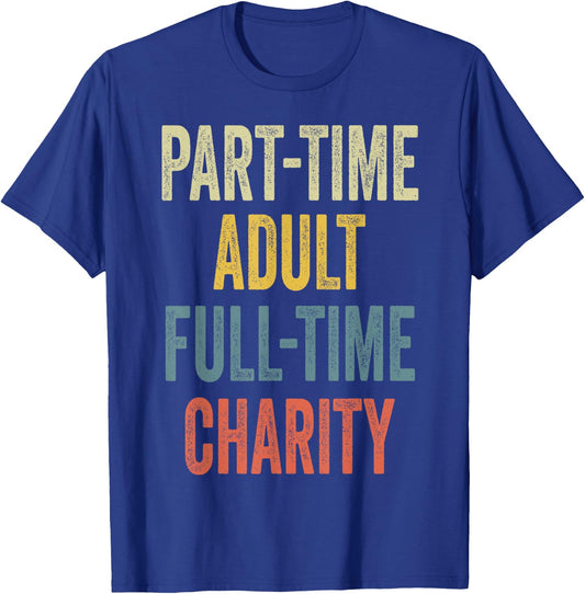 CHARITY Personalized Retro Girls Part-Time CHARITY Name T-Shirt - T-Shirt | Royal