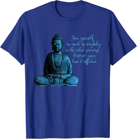 Buddha Quote for mindfulness, meditation and peace T-Shirt - T-Shirt | Royal