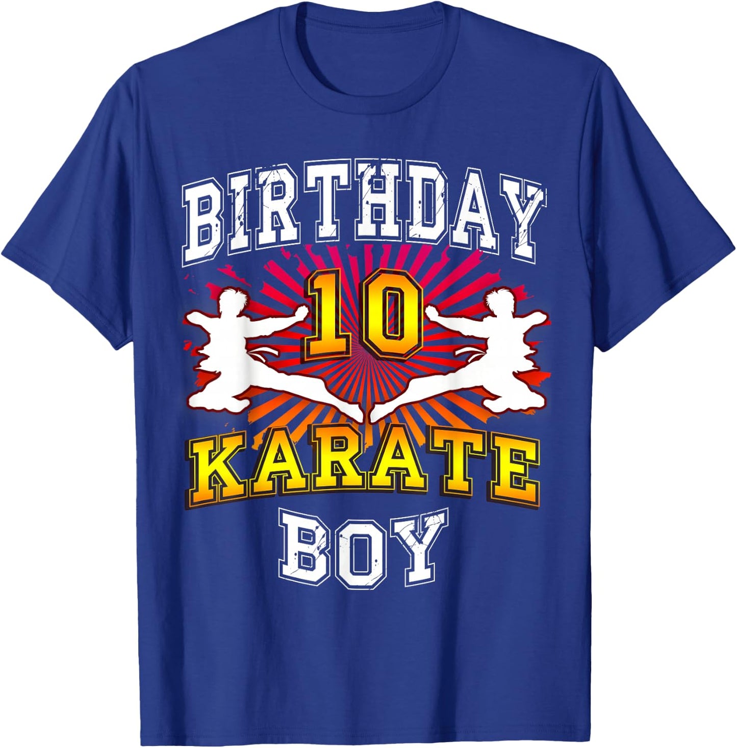 10th Birthday Boy - Karate 10 Year Old Children's Gift T-Shirt - T-Shirt | Royal