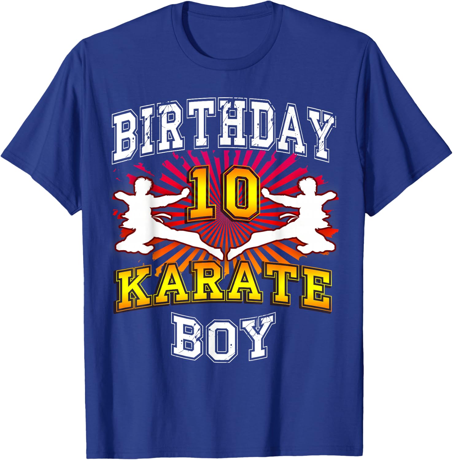 10th Birthday Boy - Karate 10 Year Old Children's Gift T-Shirt - T-Shirt | Royal