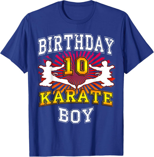 10th Birthday Boy - Karate 10 Year Old Children's Gift T-Shirt - T-Shirt | Royal