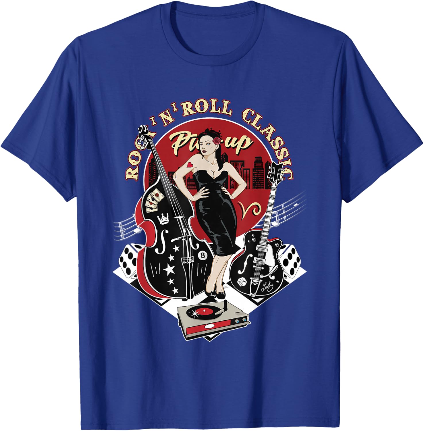 Rockabilly 1950s Sock Hop Dance Doo Wop Clothes Retro Pinup T-Shirt - T-Shirt | Royal