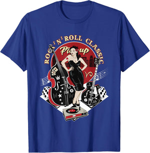 Rockabilly 1950s Sock Hop Dance Doo Wop Clothes Retro Pinup T-Shirt - T-Shirt | Royal