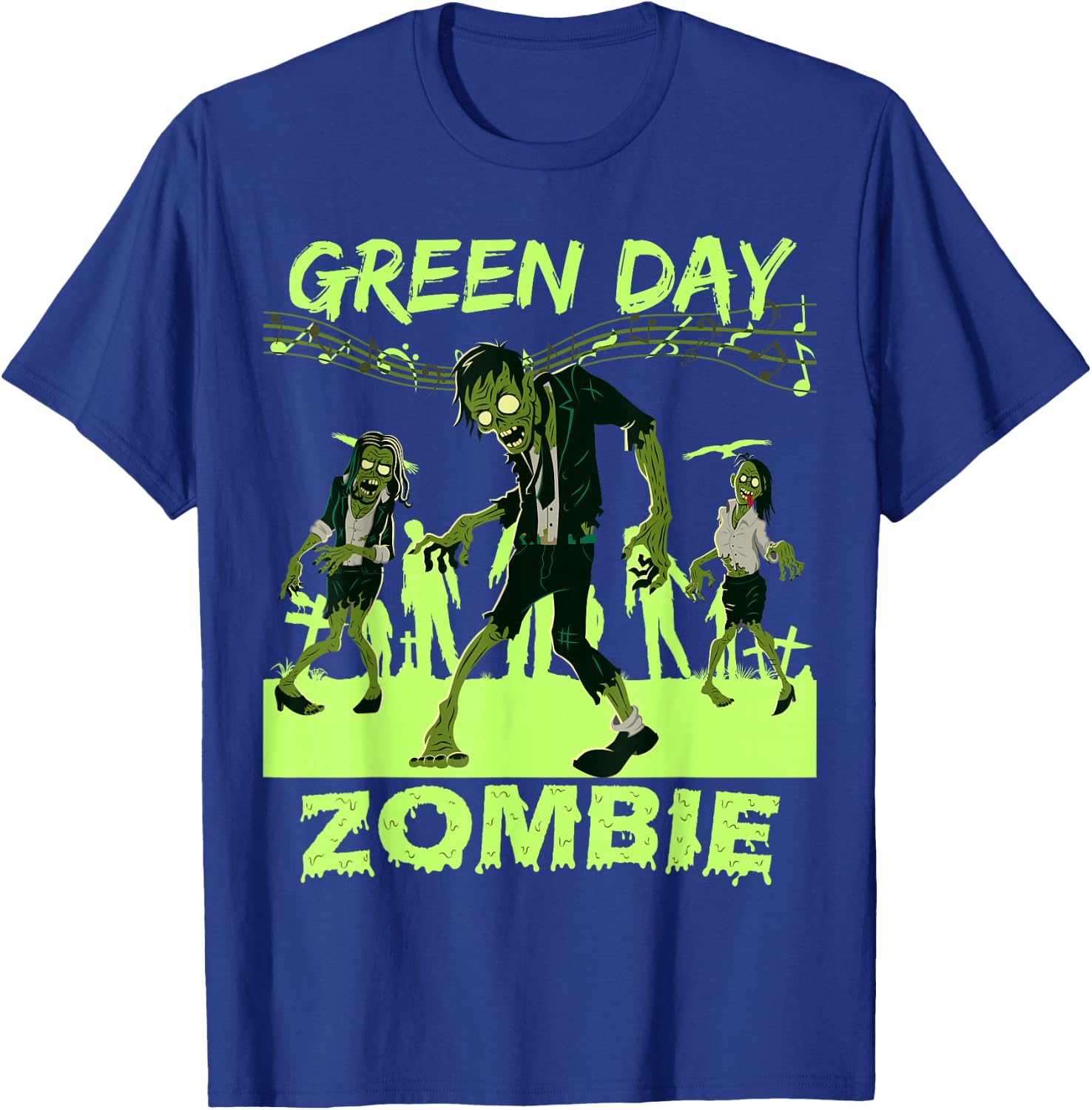 Funny Green Day Billie Joe Zombie T-Shirt - T-Shirt | Royal