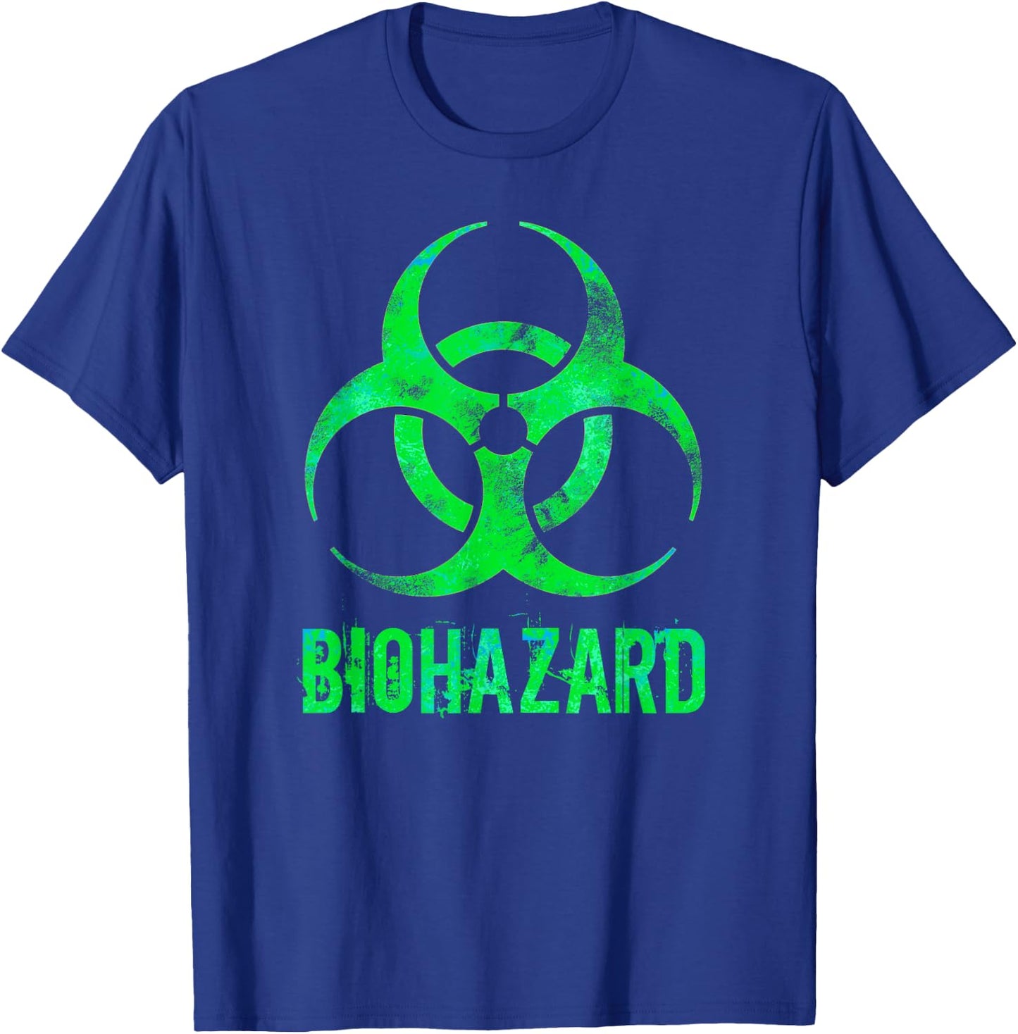 Biohazard Distressed Biology Science Teacher Gift Women Girls Kids T-Shirt - T-Shirt | Royal