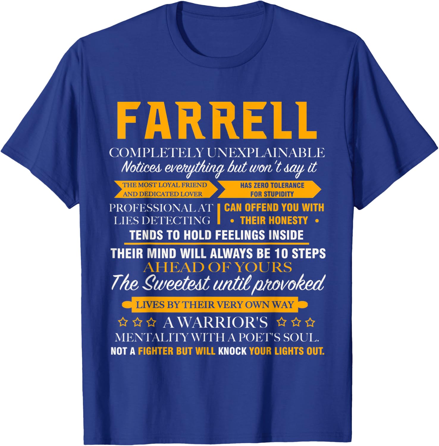 FARRELL completely unexplainable Front Print T-Shirt - T-Shirt | Royal