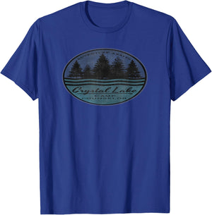 CRYSTAL LAKE Camp Counselor Distressed Adventure T-Shirt - T-Shirt | Royal