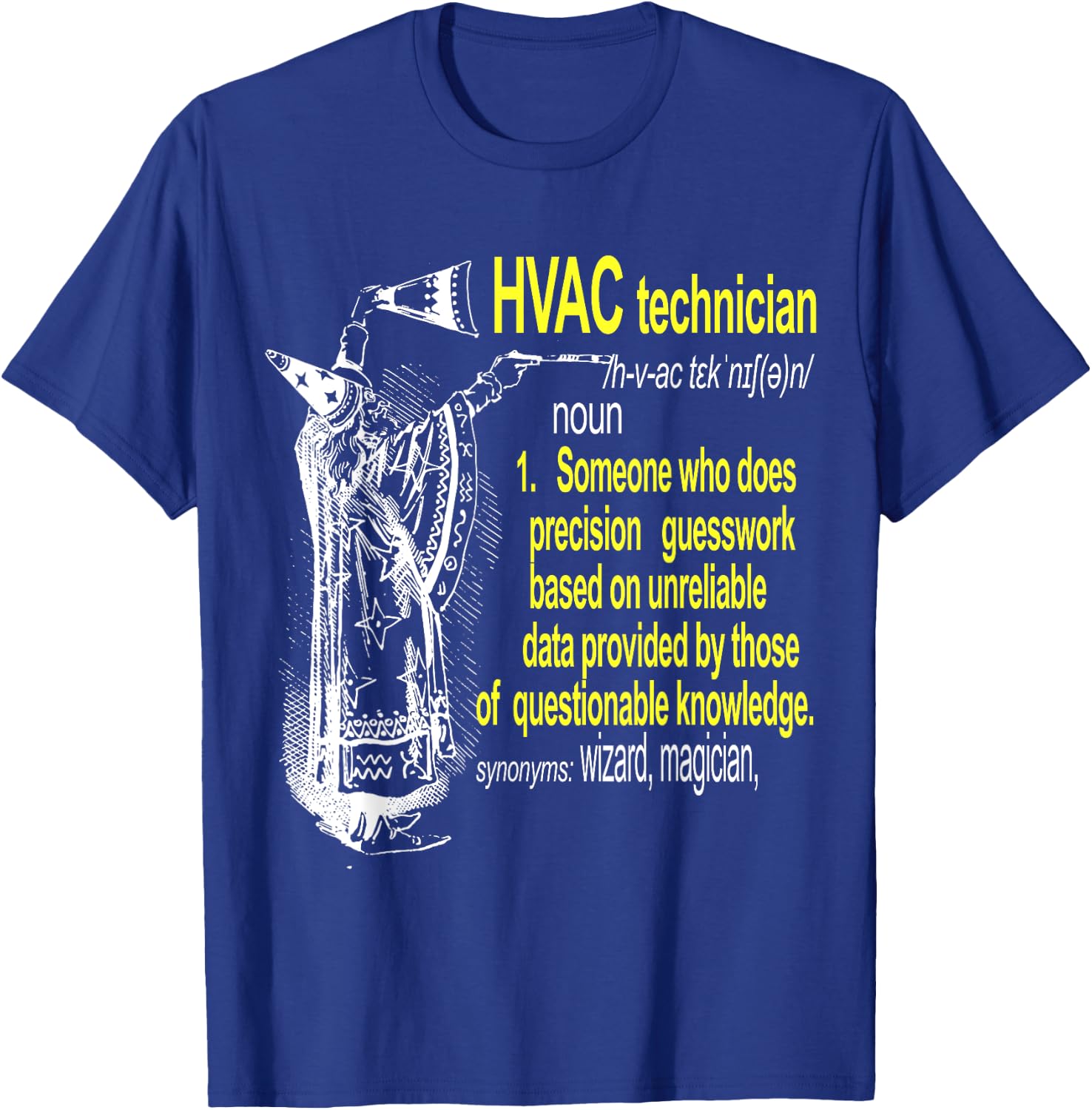 HVAC Technician Funny Definition Air Conditioning T-Shirt - T-Shirt | Royal