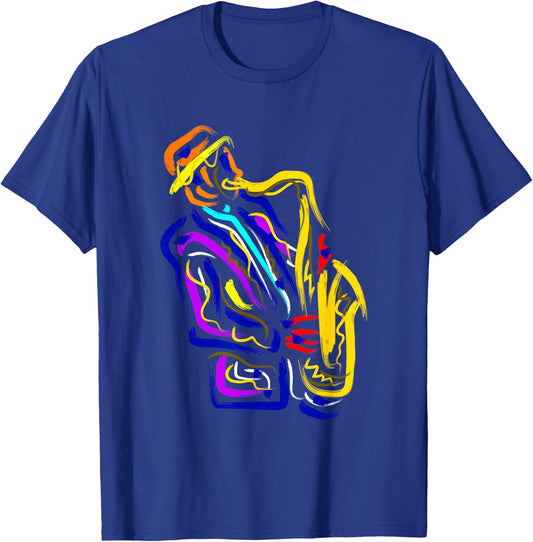 Saxophonist Jazz Musician Gift Saxophone Small T-Shirt - T-Shirt | Royal