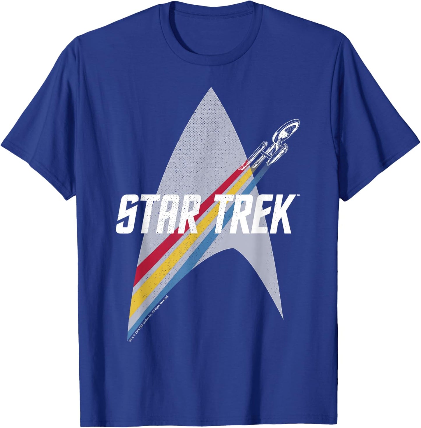 Star Trek Retro Rainbow Flight Badge T-Shirt - T-Shirt | Royal