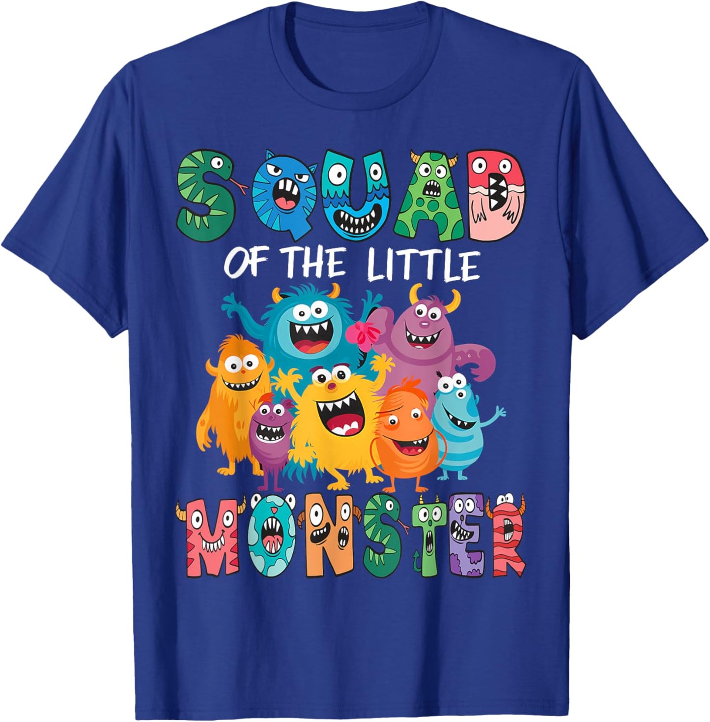 Squad Of The Little Monster Kids 1St Birthday Party T-Shirt - T-Shirt | Royal