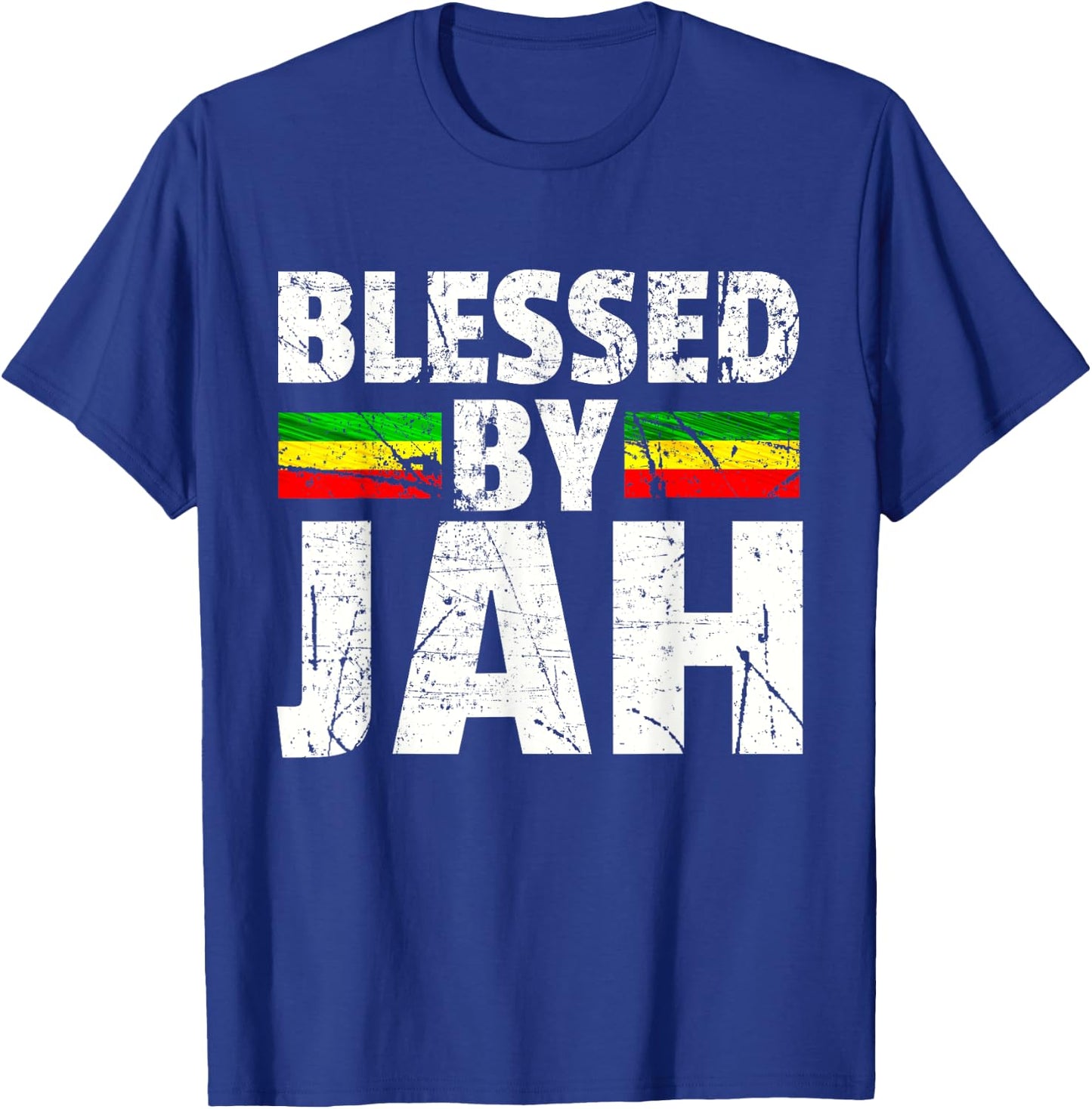 Blessed by Jah Rasta Reggae Gift Jah Bless T-Shirt - T-Shirt | Royal