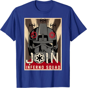 Star Wars Battlefront II Join Inferno Squad Poster T-Shirt - T-Shirt | Royal