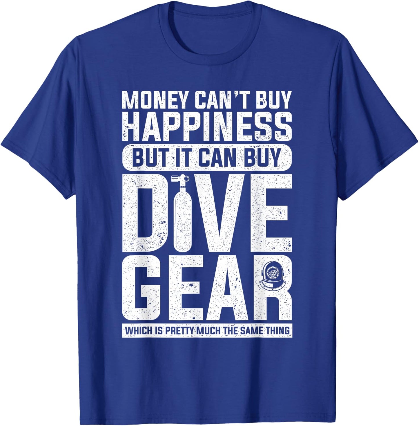 Diving Designs Adult Black Fun, Modern Funny Dive Gear Diving Design for Divers T-Shirt - T-Shirt | Royal
