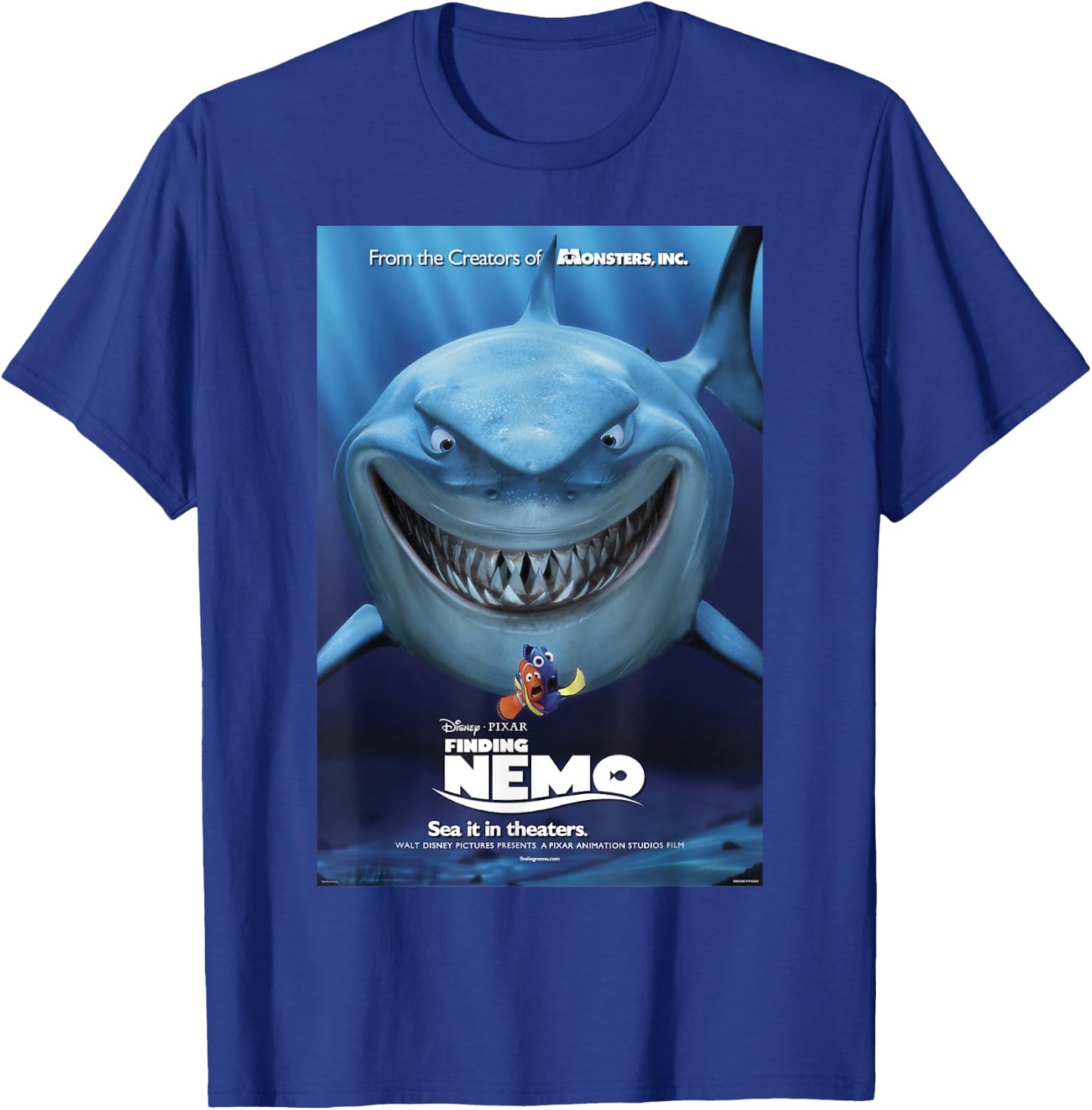 Disney Pixar Finding Nemo Bruce Poster T-Shirt - T-Shirt | Royal