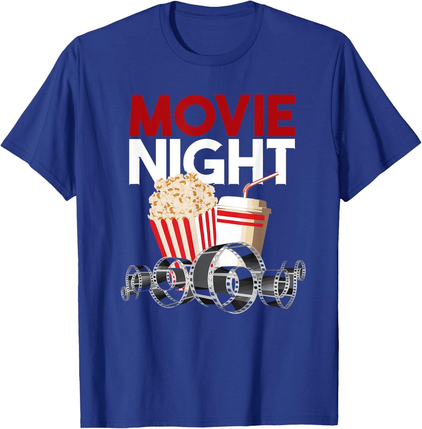 Movie Night Family Popcorn Apparel Gift T-Shirt - T-Shirt | Royal
