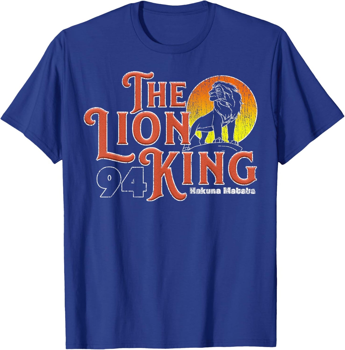 Disney Lion King Distressed 1994 Logo Graphic T-Shirt - T-Shirt | Royal