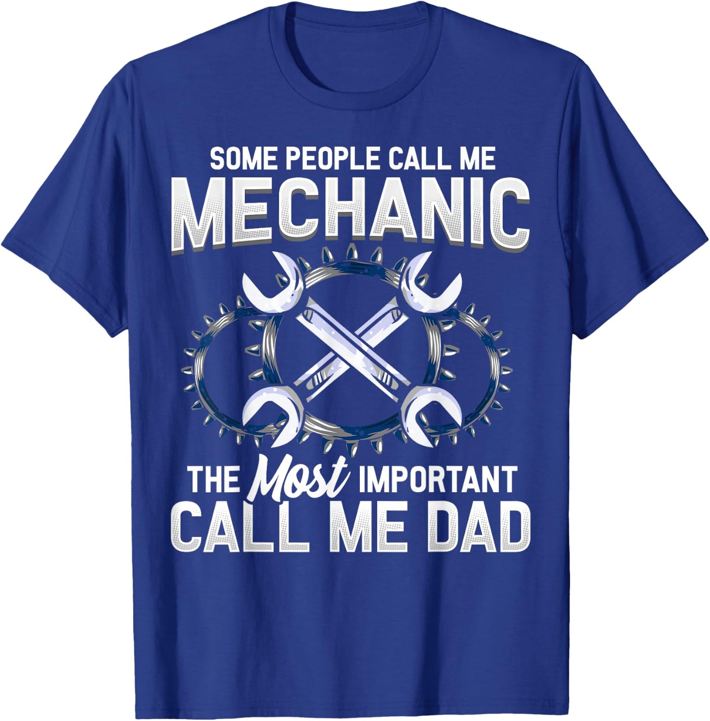 Styley Men's Mechanic Dad Novelty - Black, Small T-Shirt - T-Shirt | Royal