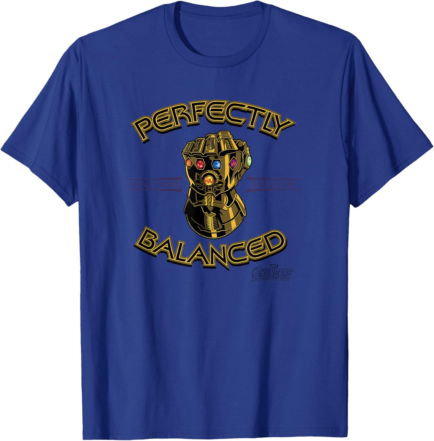Marvel Avengers Infinity War Balanced Gauntlet T-Shirt - T-Shirt | Royal