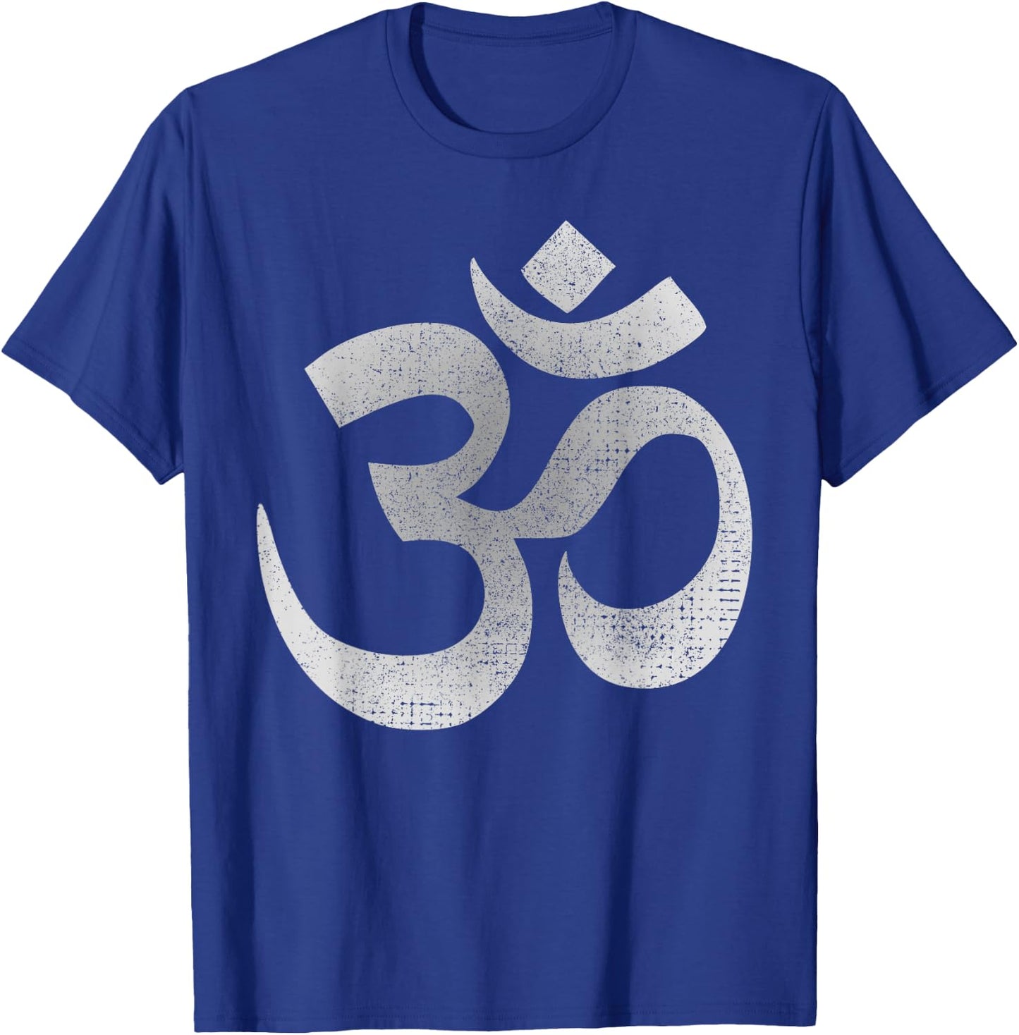 Distressed Om Symbol Namaste yoga spiritual peace Om icon T-Shirt - T-Shirt | Royal