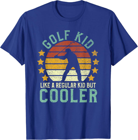 Golf Kids | Funny Young Golfer & Golfing Lover Gift T-Shirt - T-Shirt | Royal