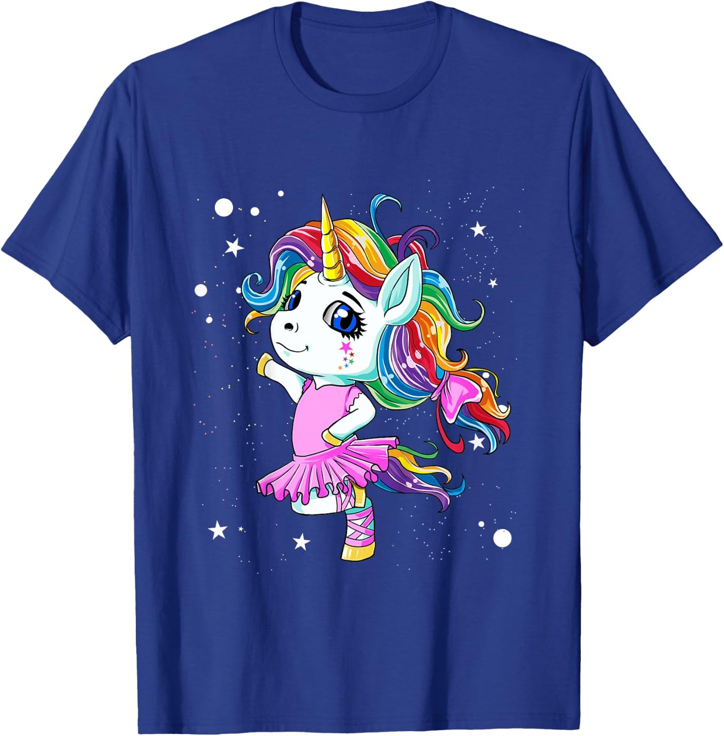 Rainbow Ballet Dancer Unicorn T-Shirt - T-Shirt | Royal