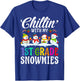 Chillin' With My 1st Grade Snowmies Teacher Xmas Gifts Women Kids T-Shirt - T-Shirt | Royal