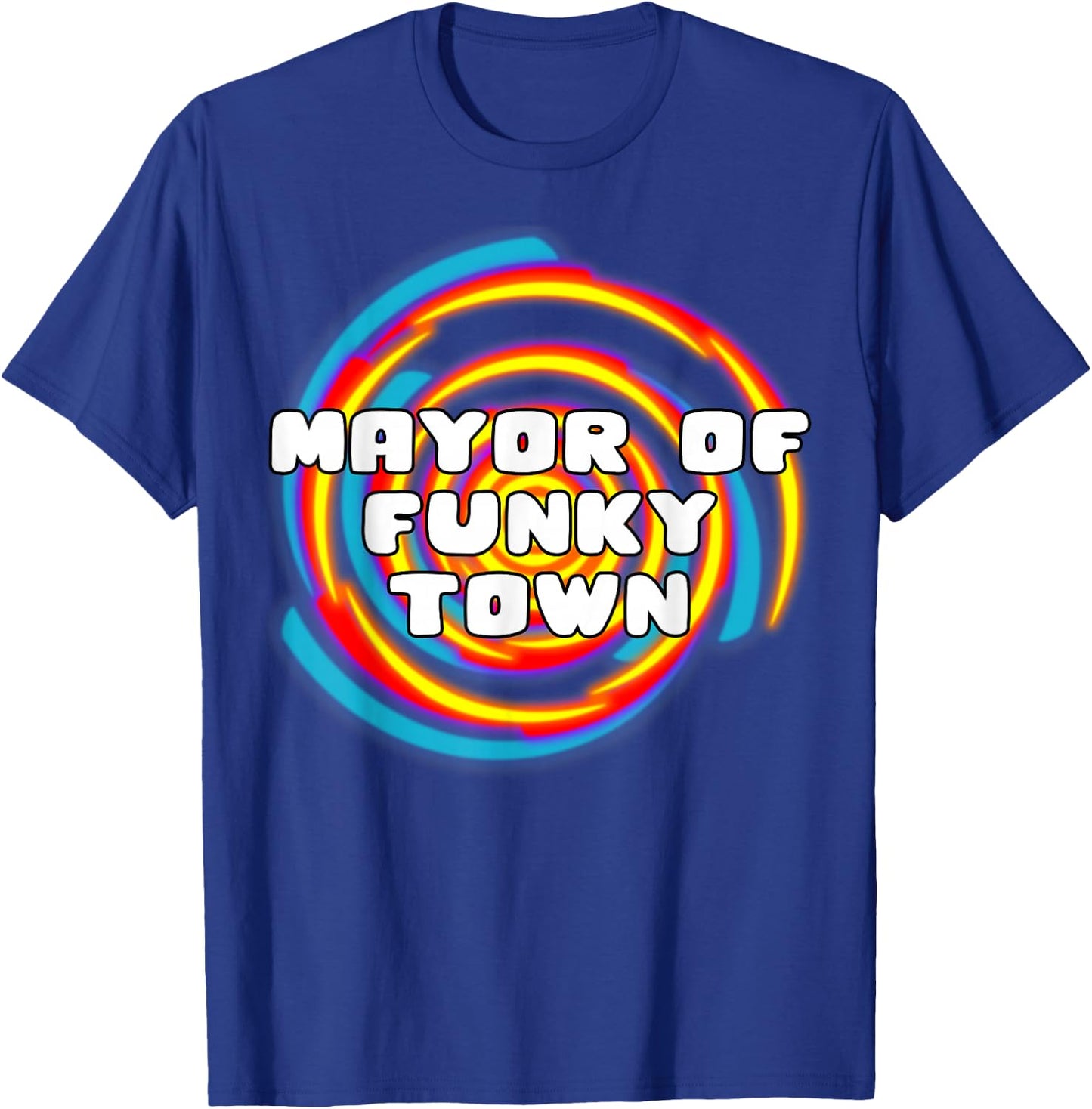 Mayor of Funky Town Vintage Disco 70s Retro Funk T-Shirt - T-Shirt | Royal