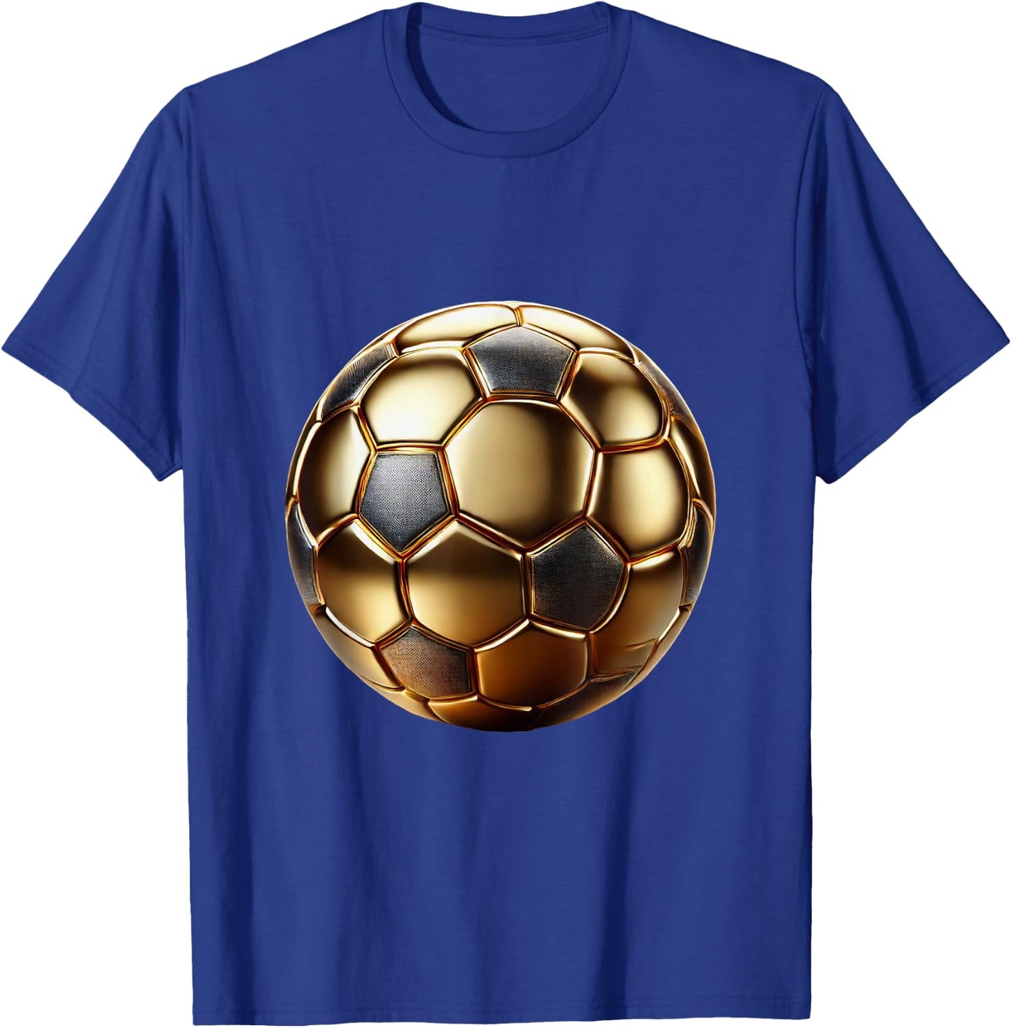 Golden Soccer Ball T-Shirt - T-Shirt | Royal