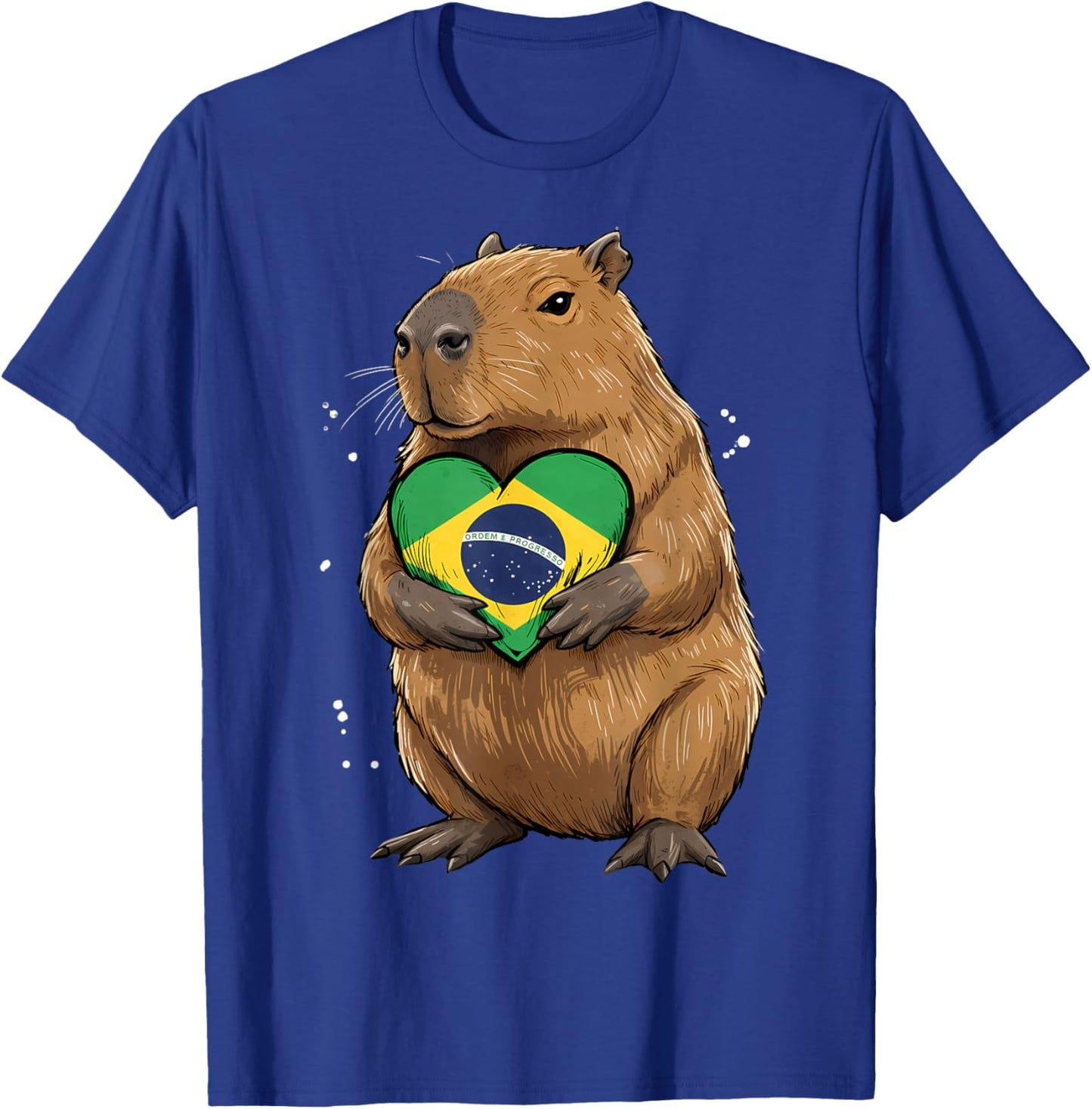 Brazil Flag Capybara Brazilian Roots Brasilian Pride Brasil T-Shirt - T-Shirt | Royal