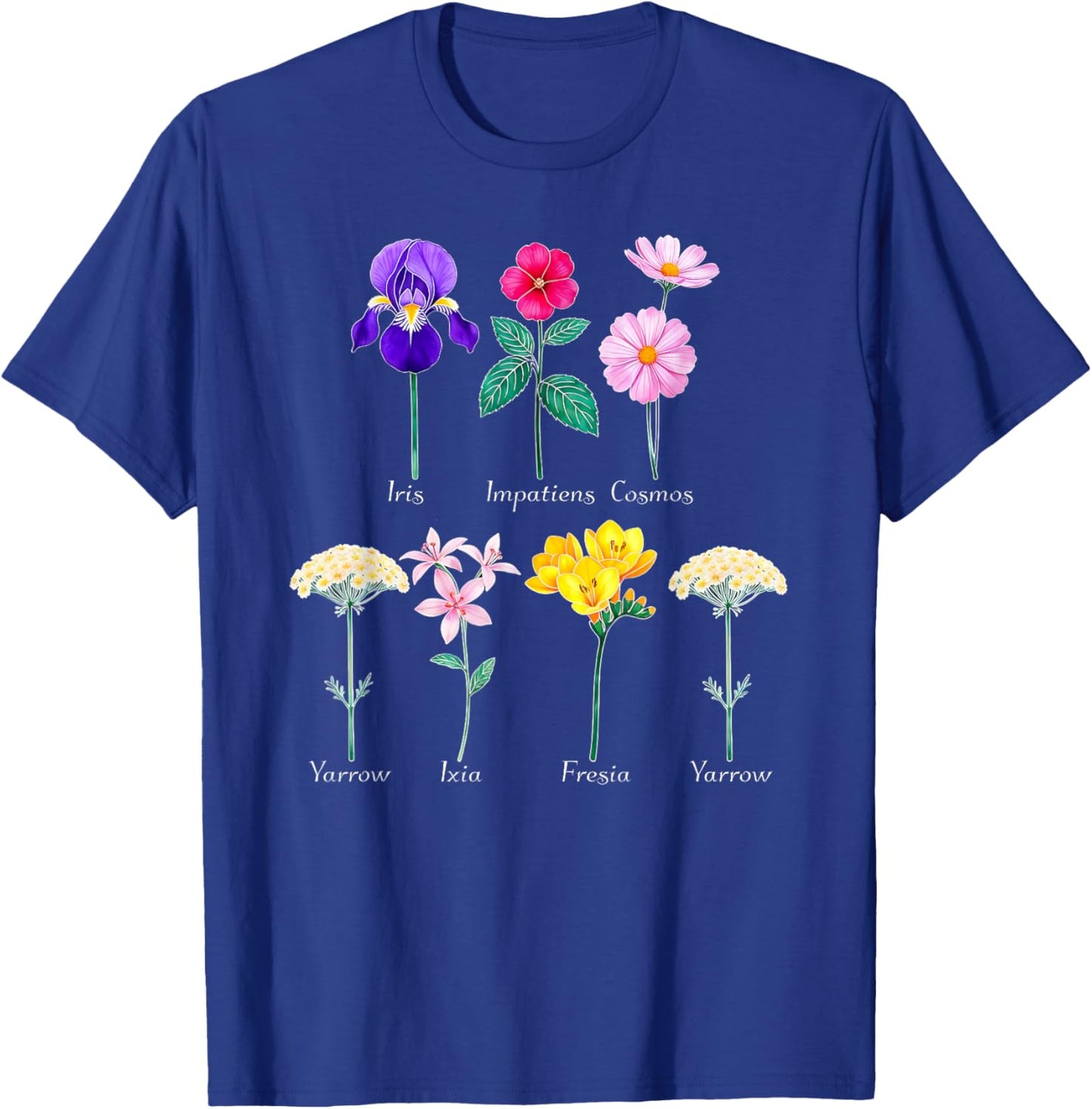 Subtle IICYIFY Floral Graphic Flower Hidden smut Message T-Shirt - T-Shirt | Royal