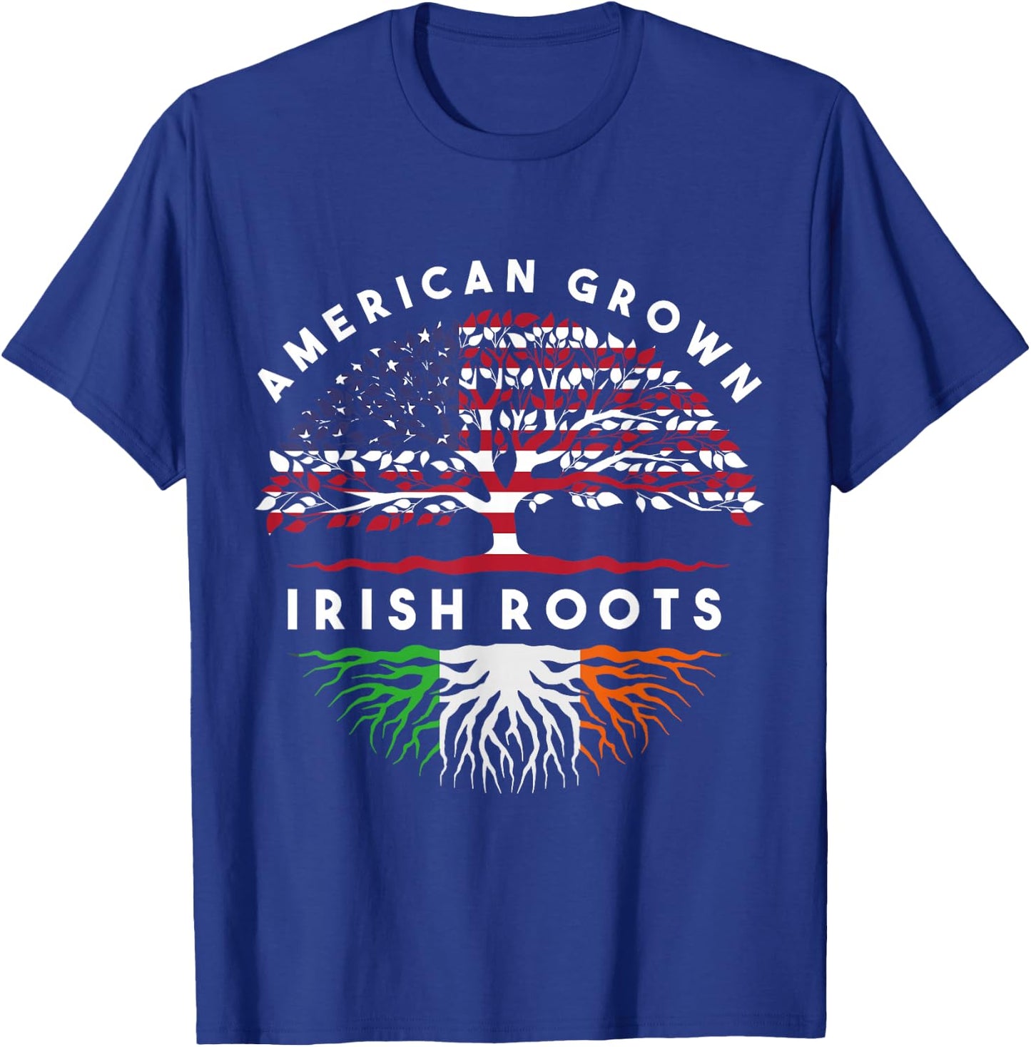 USA Pride Irish Roots Ireland T-Shirt - T-Shirt | Royal