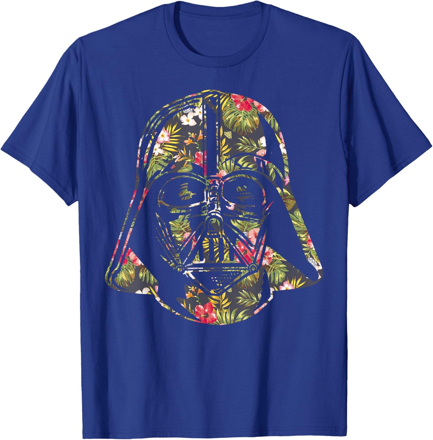 Star Wars Darth Vader Floral Tropical Hawaiian Flower T-Shirt - T-Shirt | Royal