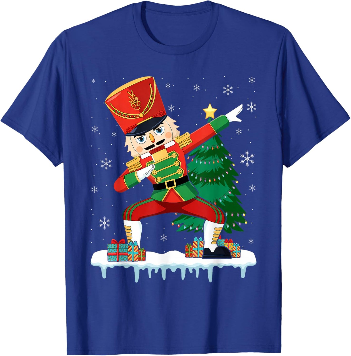 Dabbing Nutcracker Christmas Costume Matching Family Pajama T-Shirt - T-Shirt | Royal