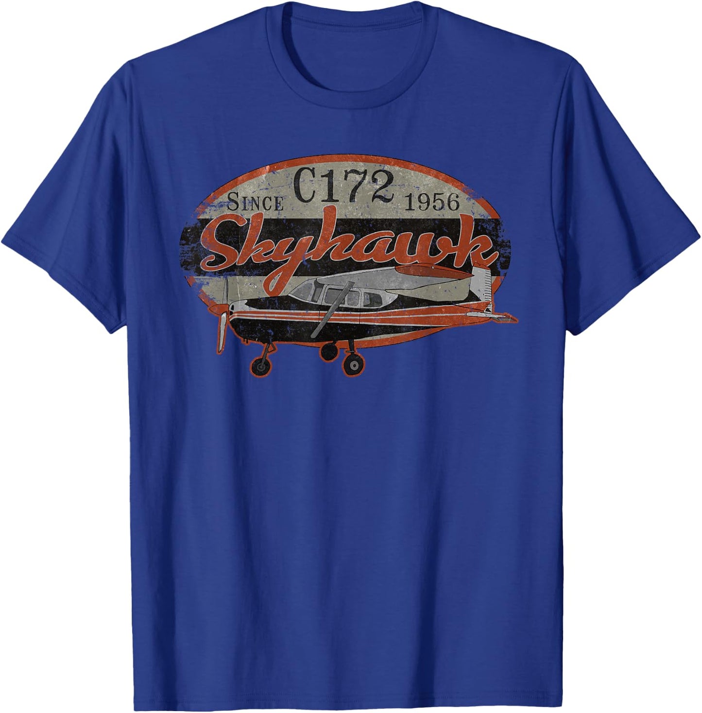 C-172 Skyhawk Vintage Retro C172 Airplane Flying Pilot T-Shirt - T-Shirt | Royal