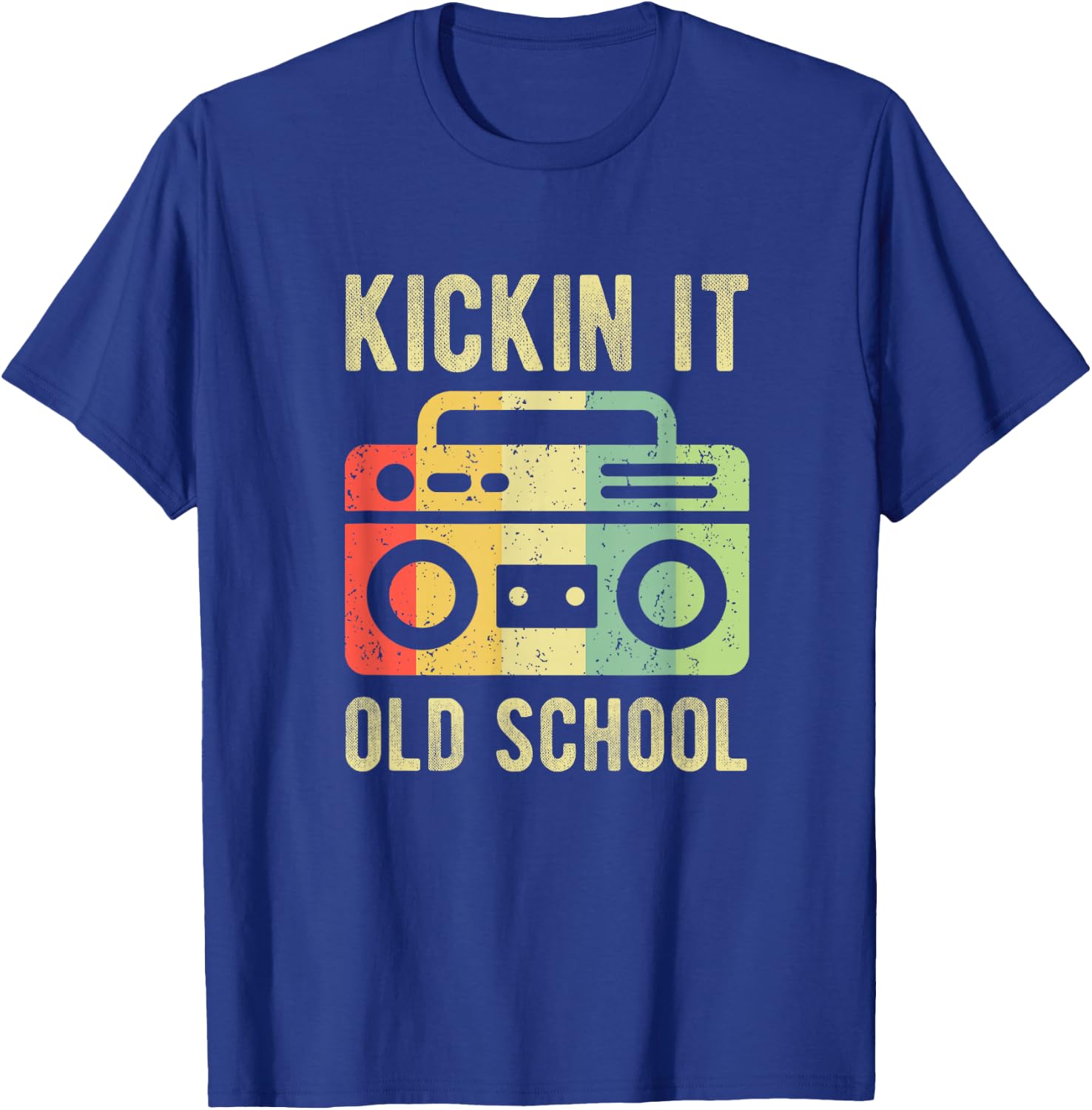 Kickin It Old School 80s 90s Retro Music T-Shirt - T-Shirt | Royal