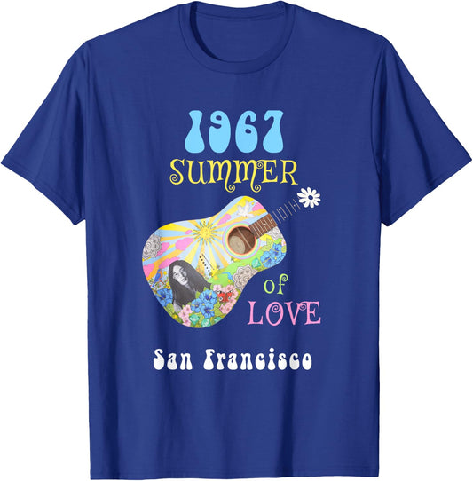 1967 Summer of Love San Francisco Hippie Men Women T-Shirt - T-Shirt | Royal