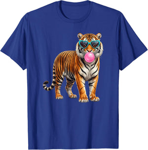 Preppy Animal Tiger Bubblegum T-Shirt - T-Shirt | Royal