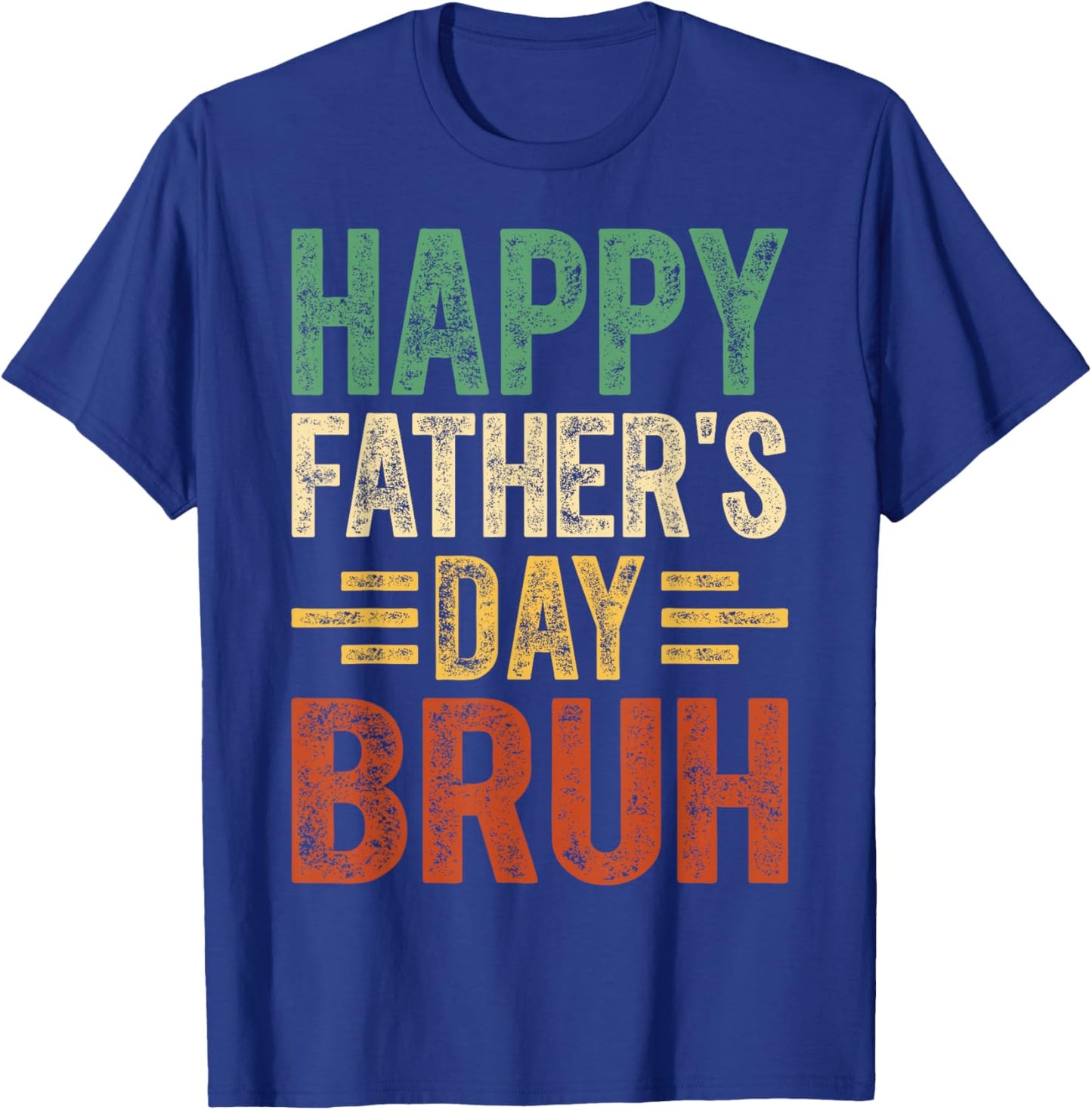 Retro Vintage Happy Father's Day Bruh Women kids T-Shirt - T-Shirt | Royal