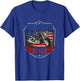 American Motorcycle Pride Vintage Proud biker 4th of July Women Kids Men T-Shirt - T-Shirt | Royal