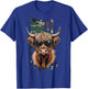 Highland Cow Camo American Flag, Patriotic Highland Cow T-Shirt - T-Shirt | Royal