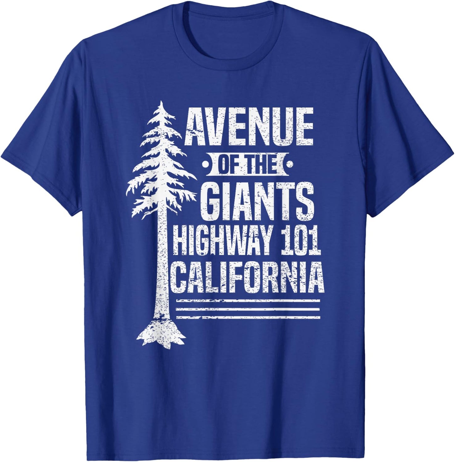 Redwood Avenue of the Giants Highway 101 California T-Shirt - T-Shirt | Royal