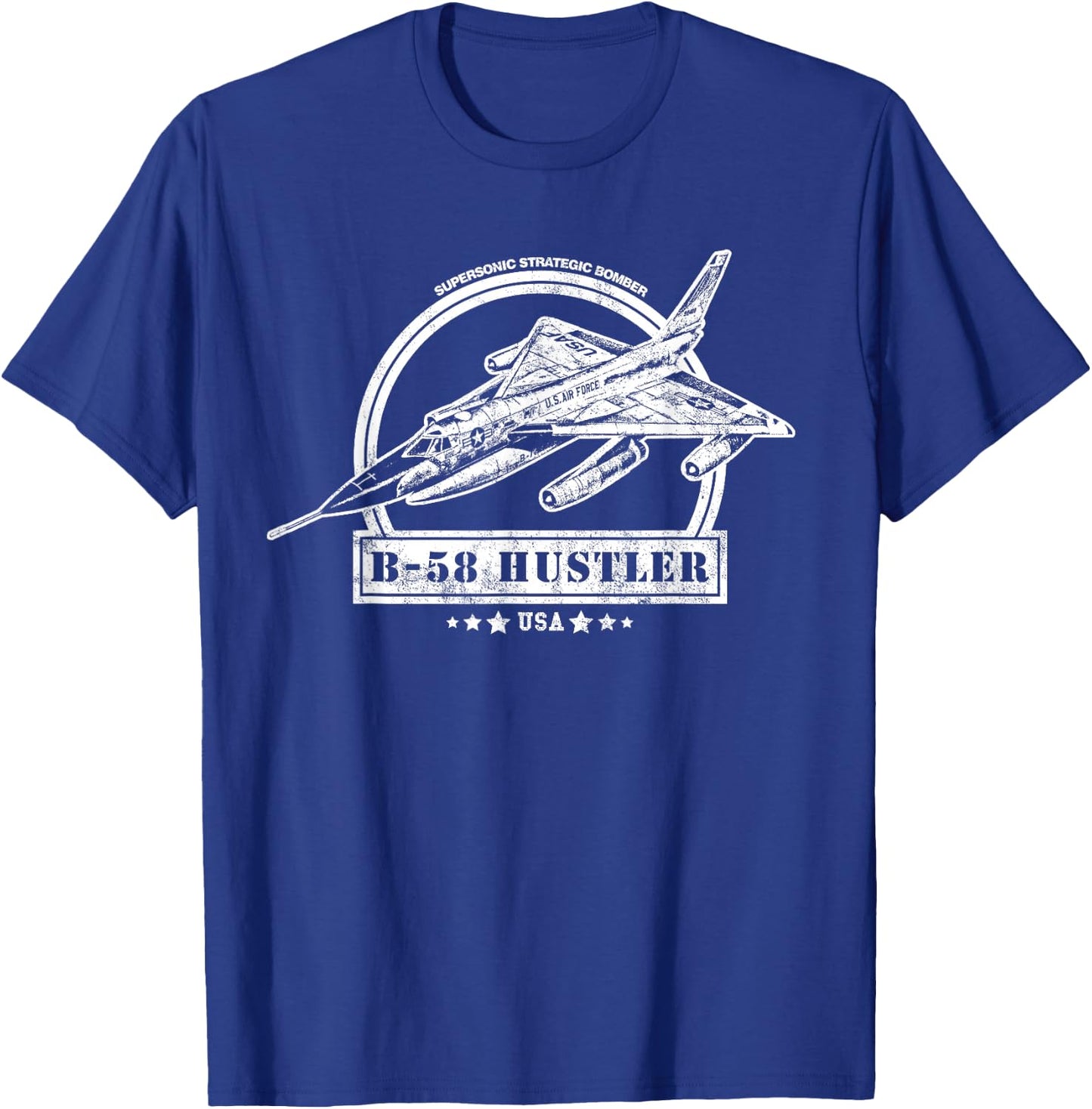 B-58 Hustler Aircraft T-Shirt - T-Shirt | Royal