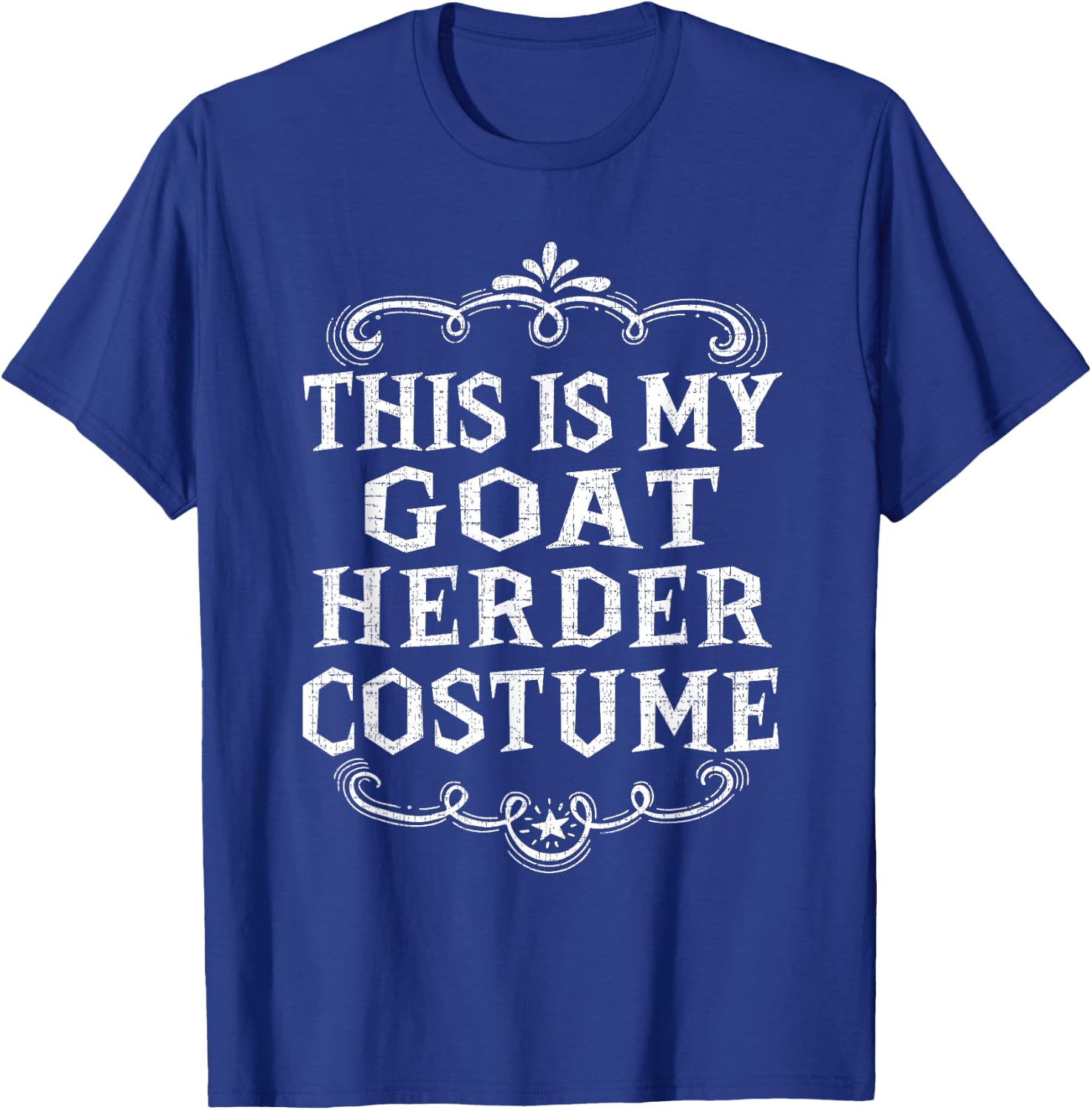 This Is My Goat Herder Costume Funny Lazy Halloween T-Shirt - T-Shirt | Royal