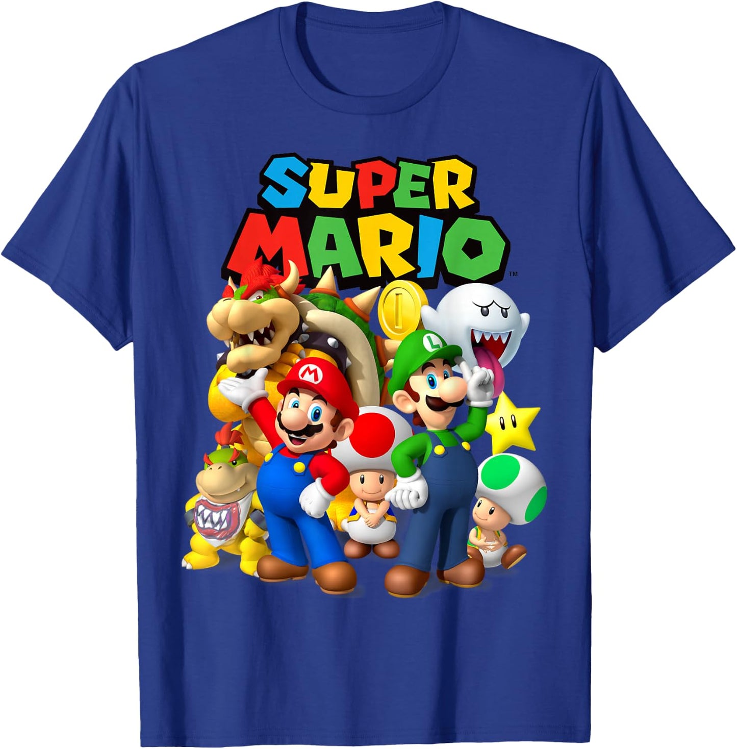 Super Mario Classic Group Shot T-Shirt - T-Shirt | Royal