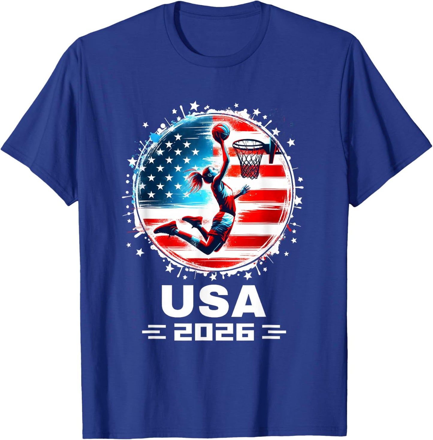 Women Basketball 2026 Basketball 2026 USA 2026 T-Shirt - T-Shirt | Royal