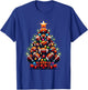American Football Christmas Tree Xmas Pajamas Player Coach T-Shirt - T-Shirt | Royal