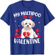 Maltipoo Is My Valentine Hearts Maltipoo Dog Valentines Day Men Women Kids T-Shirt - T-Shirt | Royal